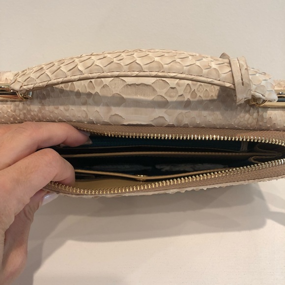 Genuine python snake skin purse cream beige Korea - Picture 5 of 6